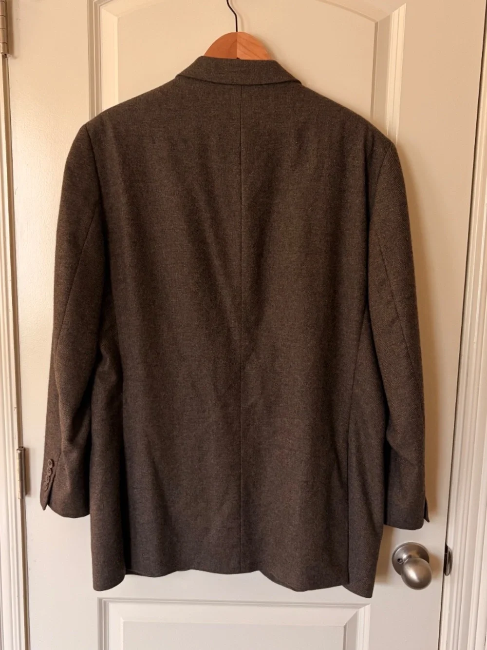 Share Jack Victor 42L Pure Cashmere Sport Coat Brown Herringbone Italy Fabric Ca